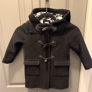 GAP Kids Black Pea Coat with Toggles